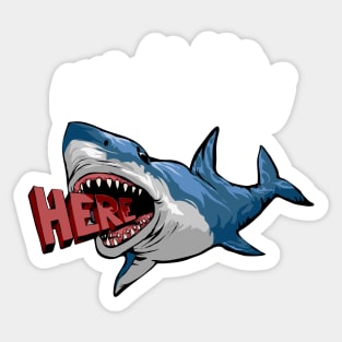 Wish you were here, shark Sticker